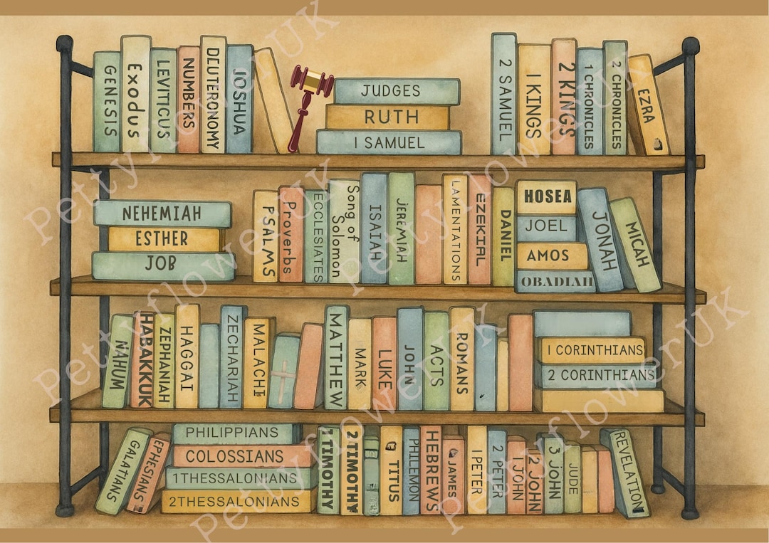Bible Track Rack Bible Bookshelf, Bible Book Tracker Printable, Reading Plan - Etsy