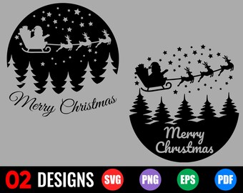Download Christmas Scene Svg Etsy