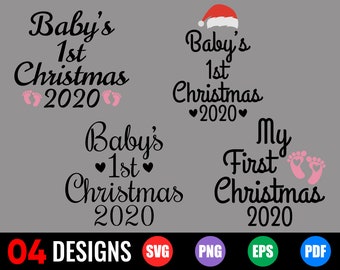 Download Baby First Christmas Ornament Svg Etsy