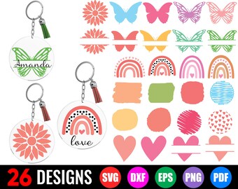 Keychain Svg Etsy