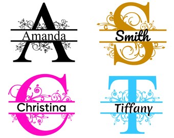 Download Split Monogram Svg Etsy