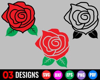 Download Rose Bundle Svg Rose Clipart Red Rose Svg Printable Rose Dxf Silhouette Rose Vector Rose Png Svg Cricut Dxf Flower Svg Roses Svg Clip Art Art Collectibles