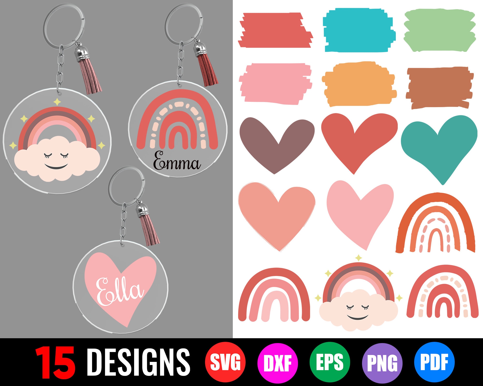 Download Keychain SVG Brush Stroke SVG Keychain Background SVG | Etsy