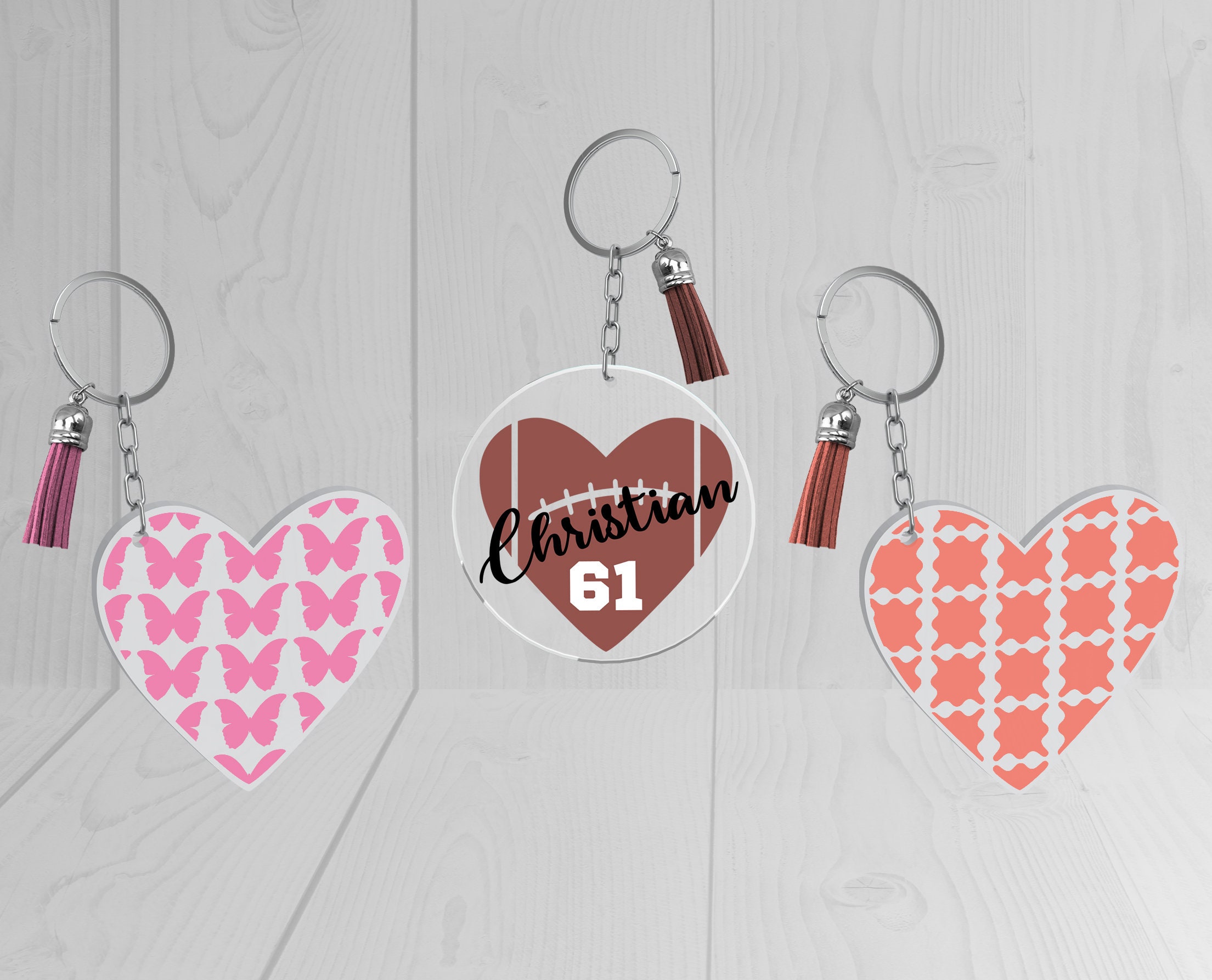 Garneck 5 Sets Valentine's Day Keychain DIY Bag Decor Heart Shape Hanging  Tags Valentines Day Heat Transfer Ornament Wedding Sublimation Blank