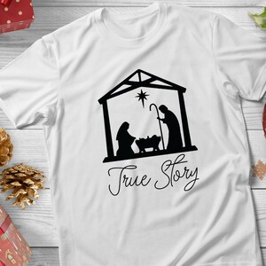 Christian Christmas, SVG True Story SVG, Nativity Scene SVG, True Story ...