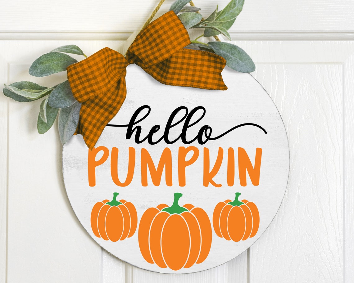 Fall Round Sign SVG Fall Sign Svg Fall Svg Hello Fall Svg - Etsy