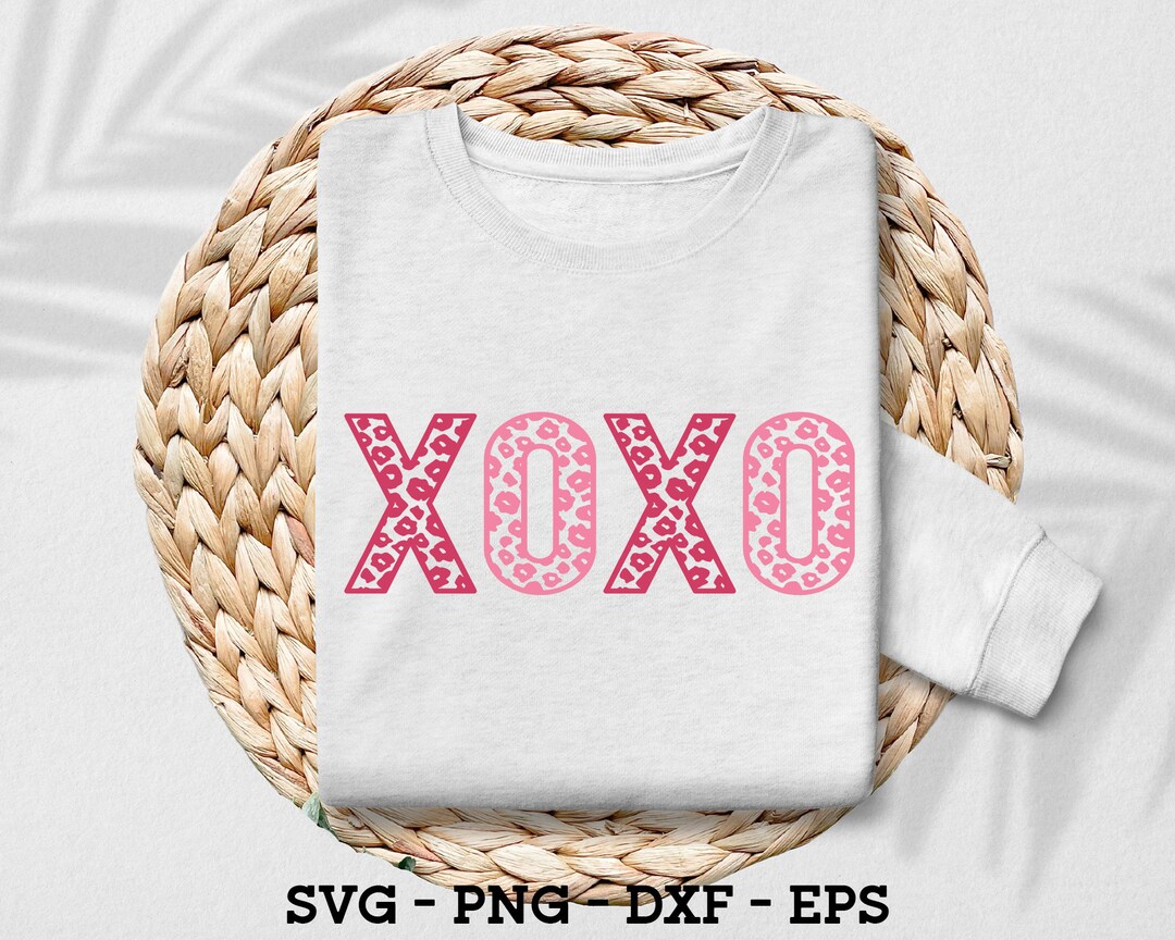 Hugs and Kisses SVG Xoxo SVG, Leopard Xoxo SVG, Valentines Svg, Love ...