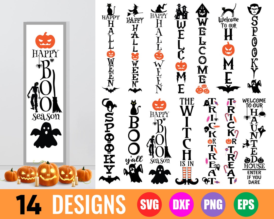 Halloween Porch Sign SVG Bundle Halloween SVG Welcome Porch - Etsy ...