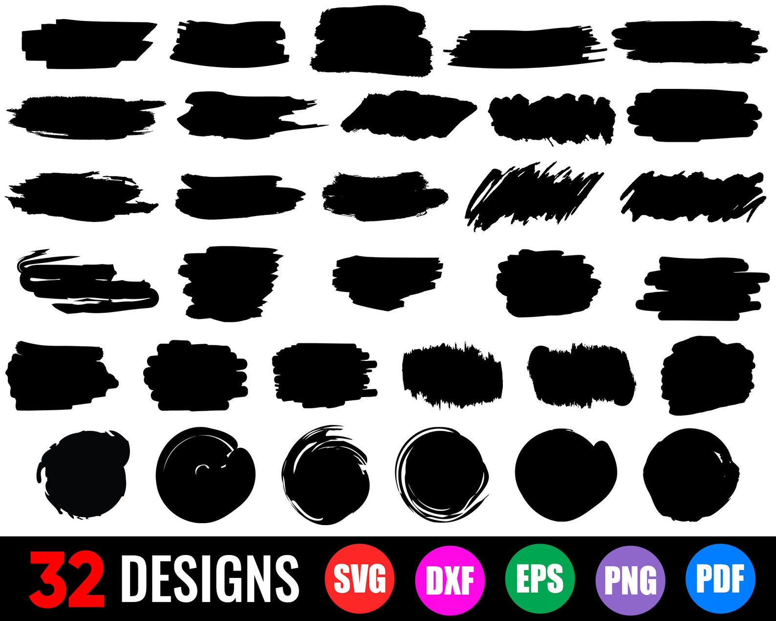 Paint Brush Stroke SVG Paint Brush SVG Paint Stroke SVG Etsy