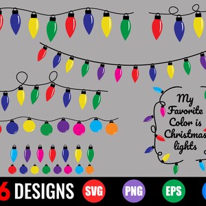 Christmas Lights Svgstring Of Christmas Lights Svgchristmas Etsy