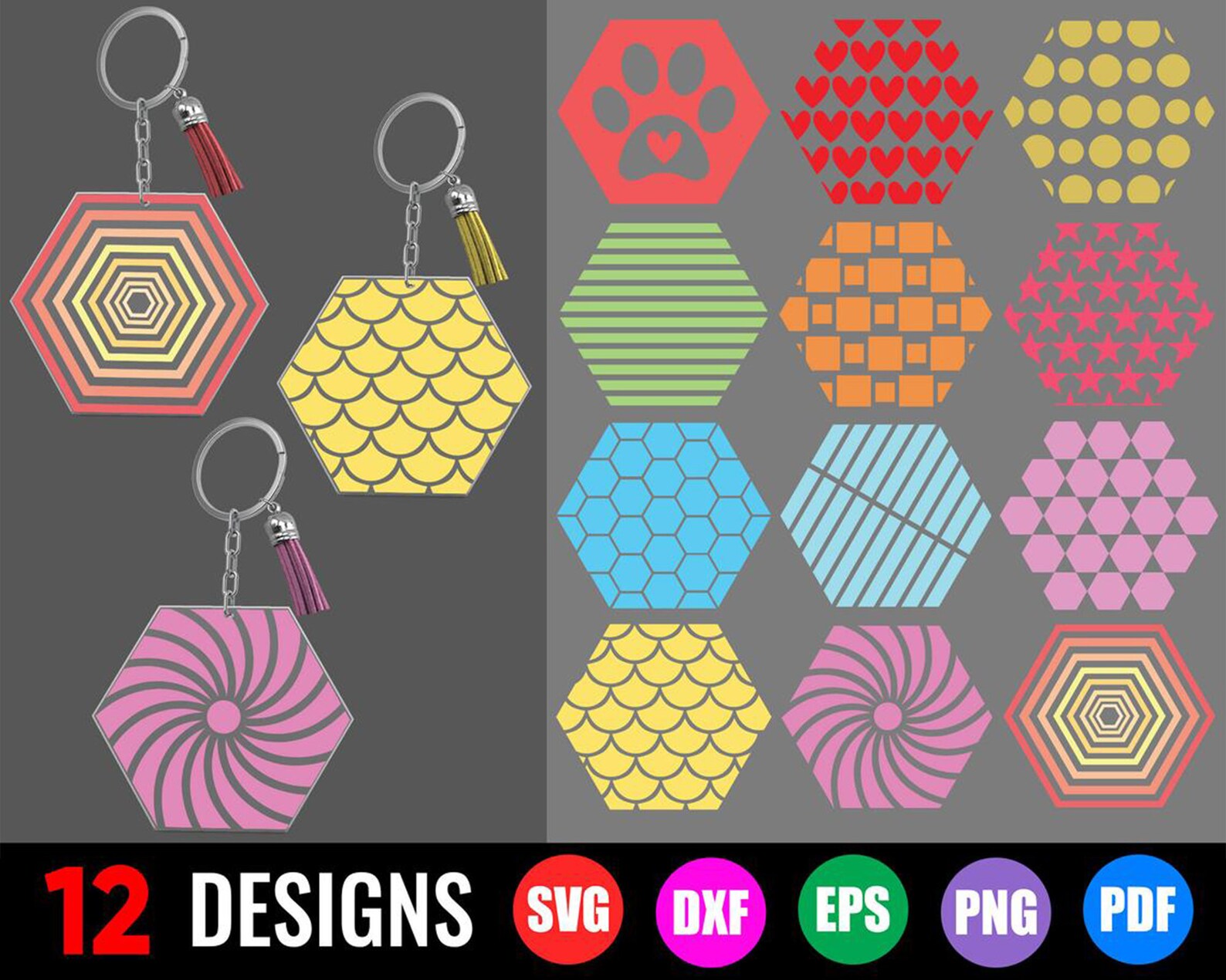 Download Keychain SVG Bundle Paint Brush Stroke SVG Keychain Patterns | Etsy