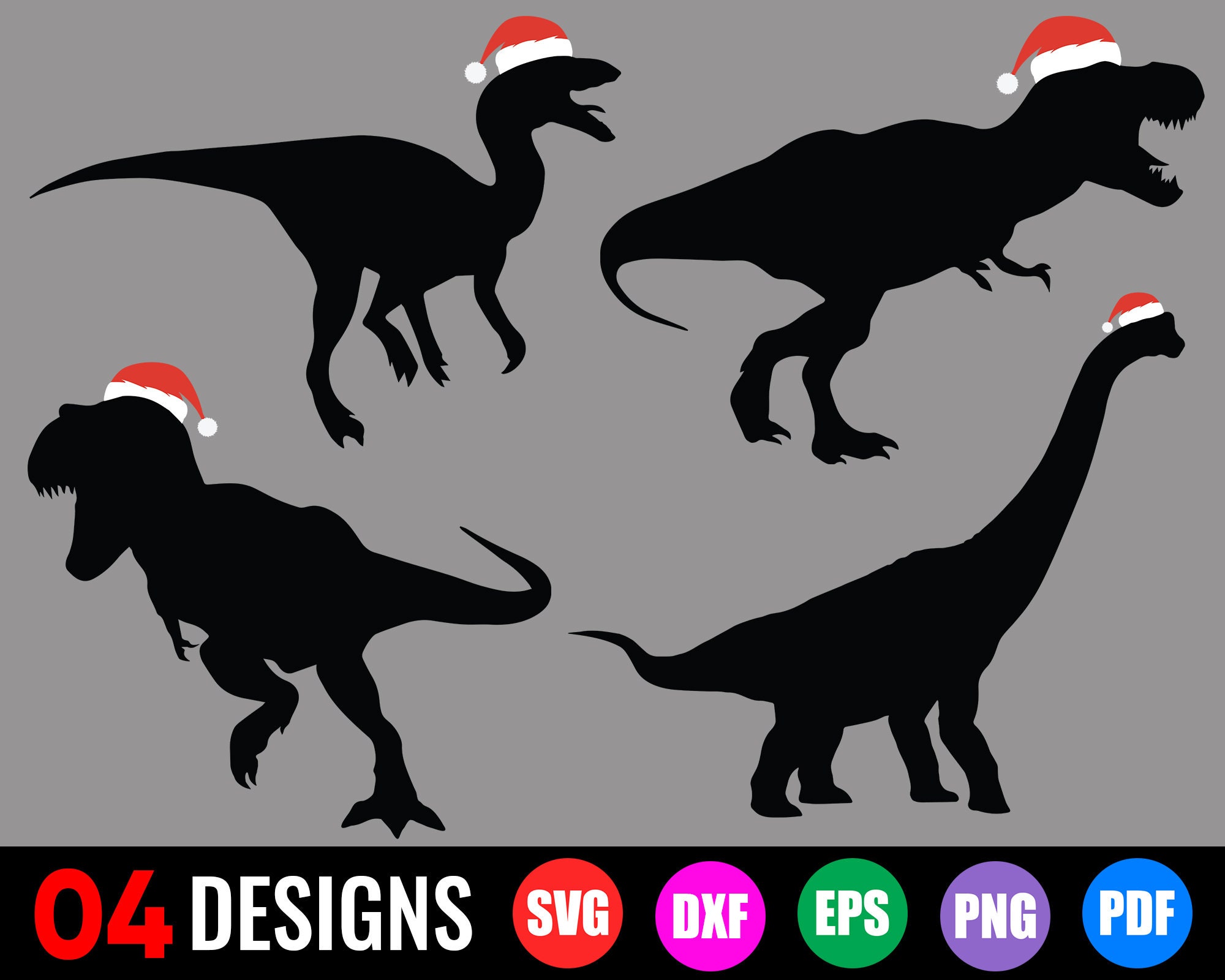 Download Christmas Dinosaur Svg Dinosaur Dxf Dinosaur Svg Files Etsy