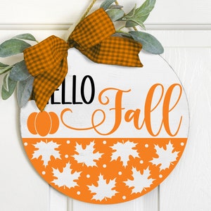 Fall Round Sign SVG Fall Sign Svg, Fall Svg, Hello Fall Svg, Hello