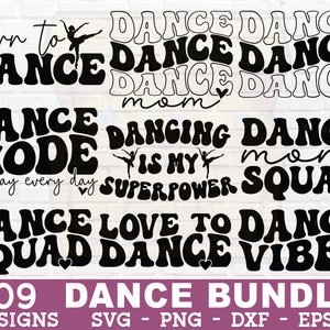 Dance SVG Bundle - Retro Dance SVG, Dance Mom SVG, Dancer Svg, Dance Mom Shirt Svg, Ballet Svg, Dance Teacher Svg, Dance Vibes, Dance Png