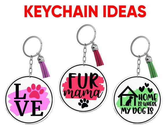 Dog Keychain SVG, Cat Key Chain, Paw Monogram Frame SVG