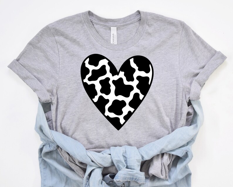 Cow Print Heart SVG PNG DXF Heart Svg Cow Print Svg Animal Etsy UK