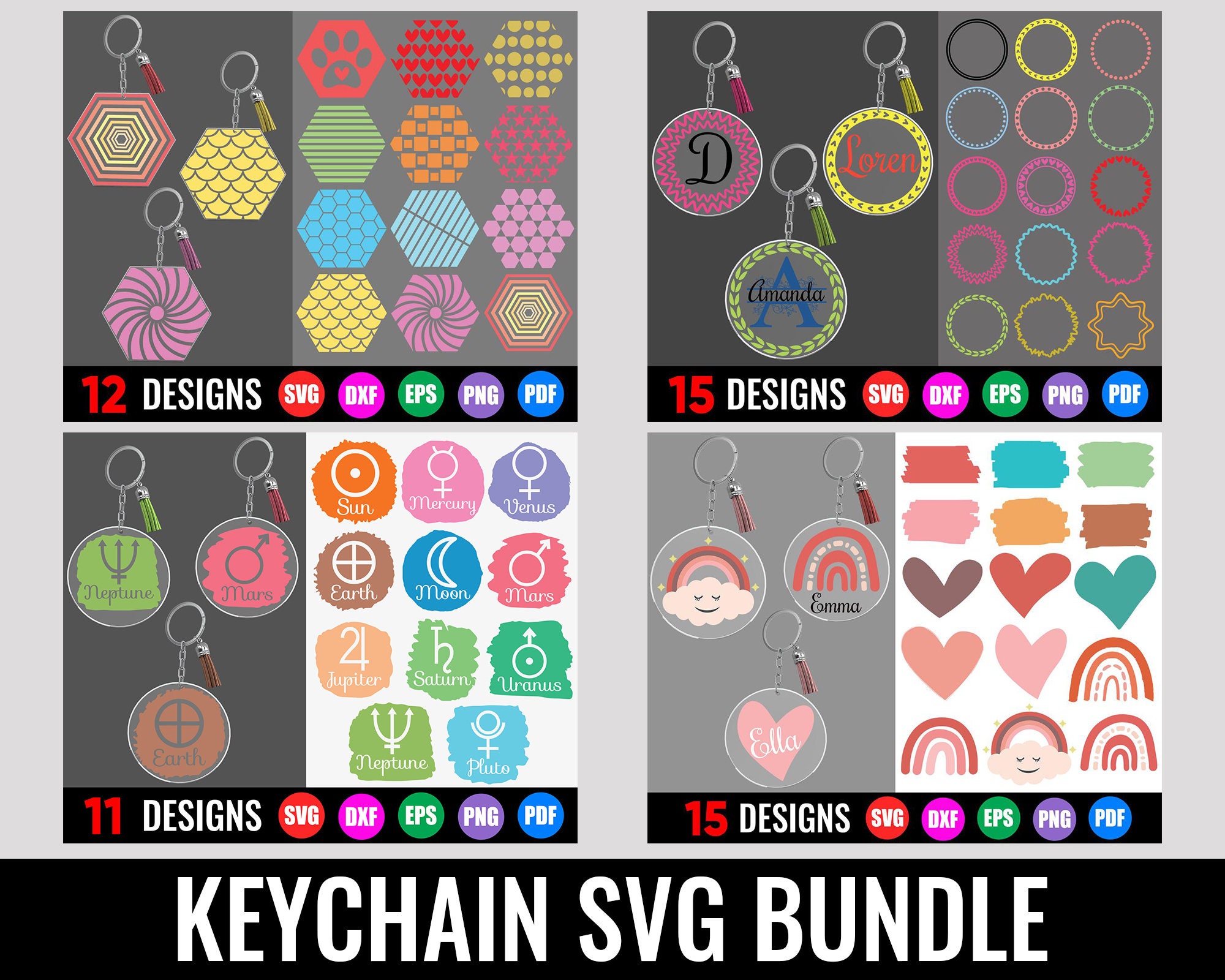 Download Keychain SVG Bundle Paint Brush Stroke SVG Keychain ...
