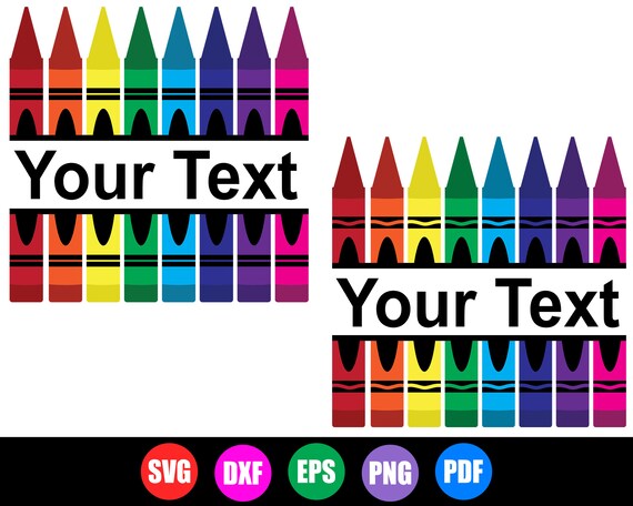 Download Crayon SVG Crayon Split Monogram SVG SVG Split Monogram | Etsy