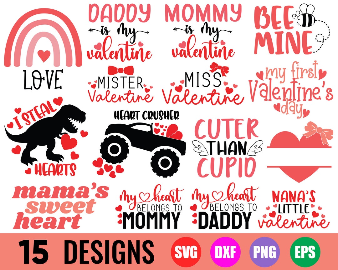 Valentine Svg Bundle, Kids Valentine Svg, Valentines Day Svg