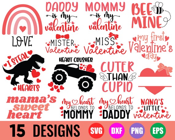 Valentine Svg Bundle Kids Valentine Svg Valentine's Day | Etsy