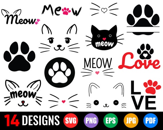 Download Cat Paw Print Svg Cat Paw Svg Cat Svg Cat Svg Bundle Cat Etsy