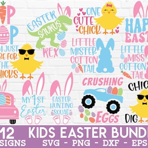 Easter SVG Bundle - Kids Easter SVG, Easter Kids SVG, Easter Bunny Svg, Easter Shirts Svg, Boys Easter Svg, Girls Easter Svg, Easter Png