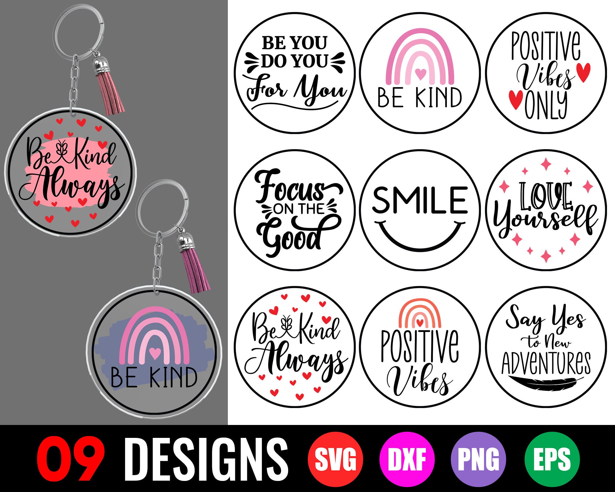 Motivational Keychain SVG, Inspirational Quote SVG, Round Keychain SVG,  Keychain Pattern Svg, Motivational Quote Svg, Keychain Background (Instant  Download) - E…