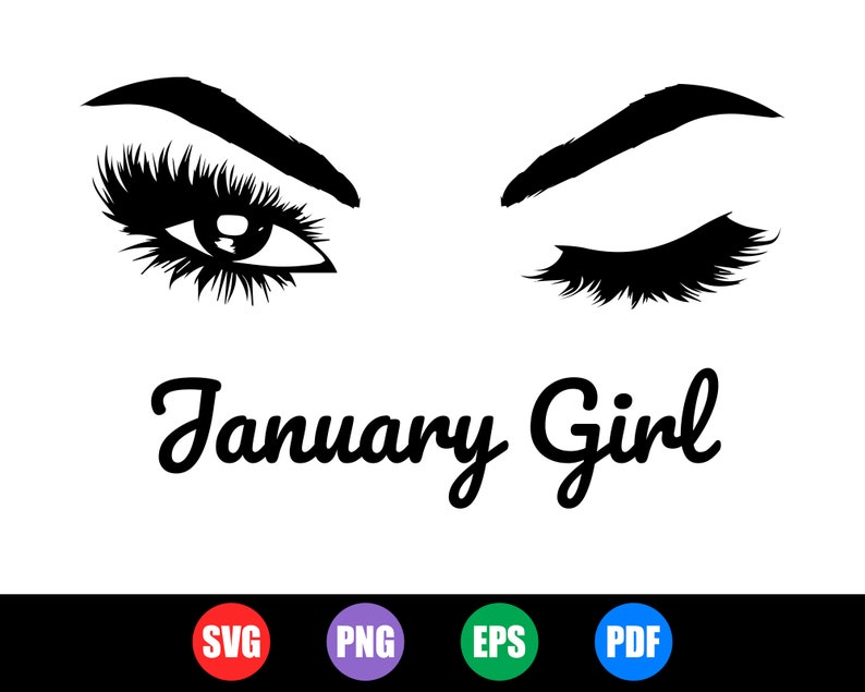 Download Clip Art Eyelashes Svg Woman Svg January Girl Svg January Birthday Svg Woman Face Svg Winked Eye Svg Eyebrows Svg Eyelashes And Eyebrows Svg Art Collectibles