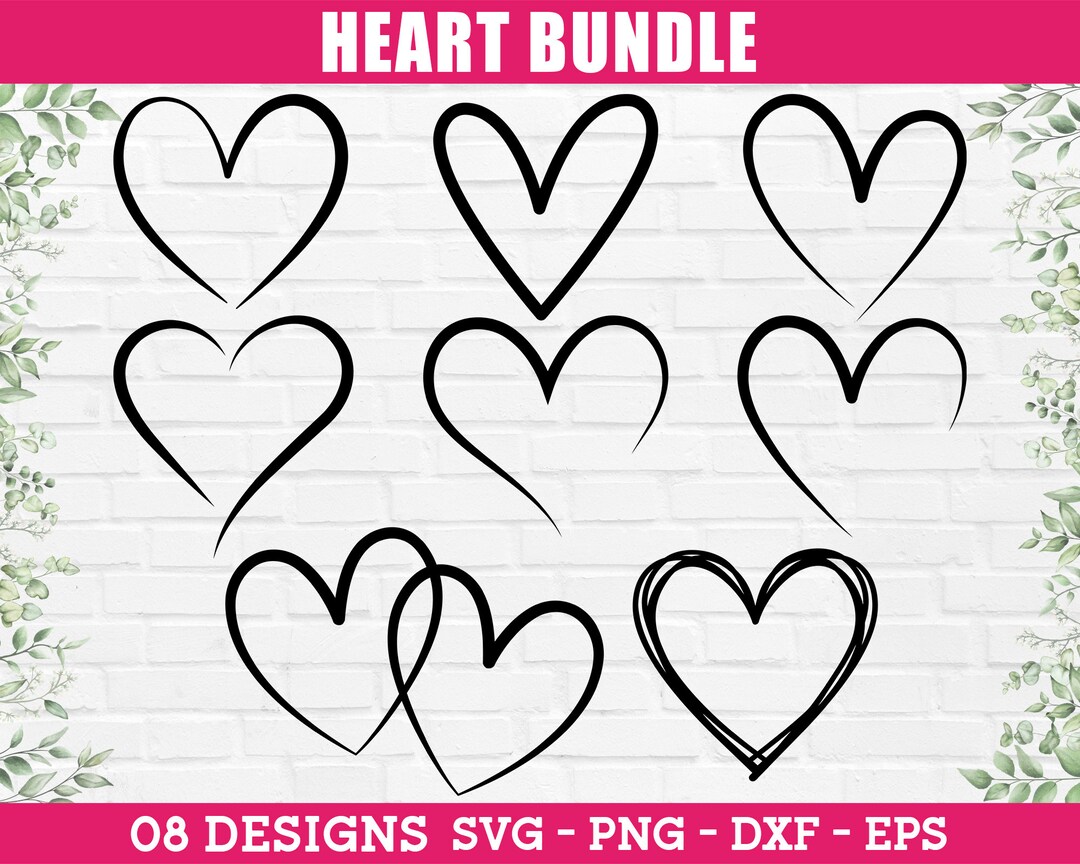 Heart SVG Bundle Heart Shape SVG Heart Clipart Heart Cut - Etsy