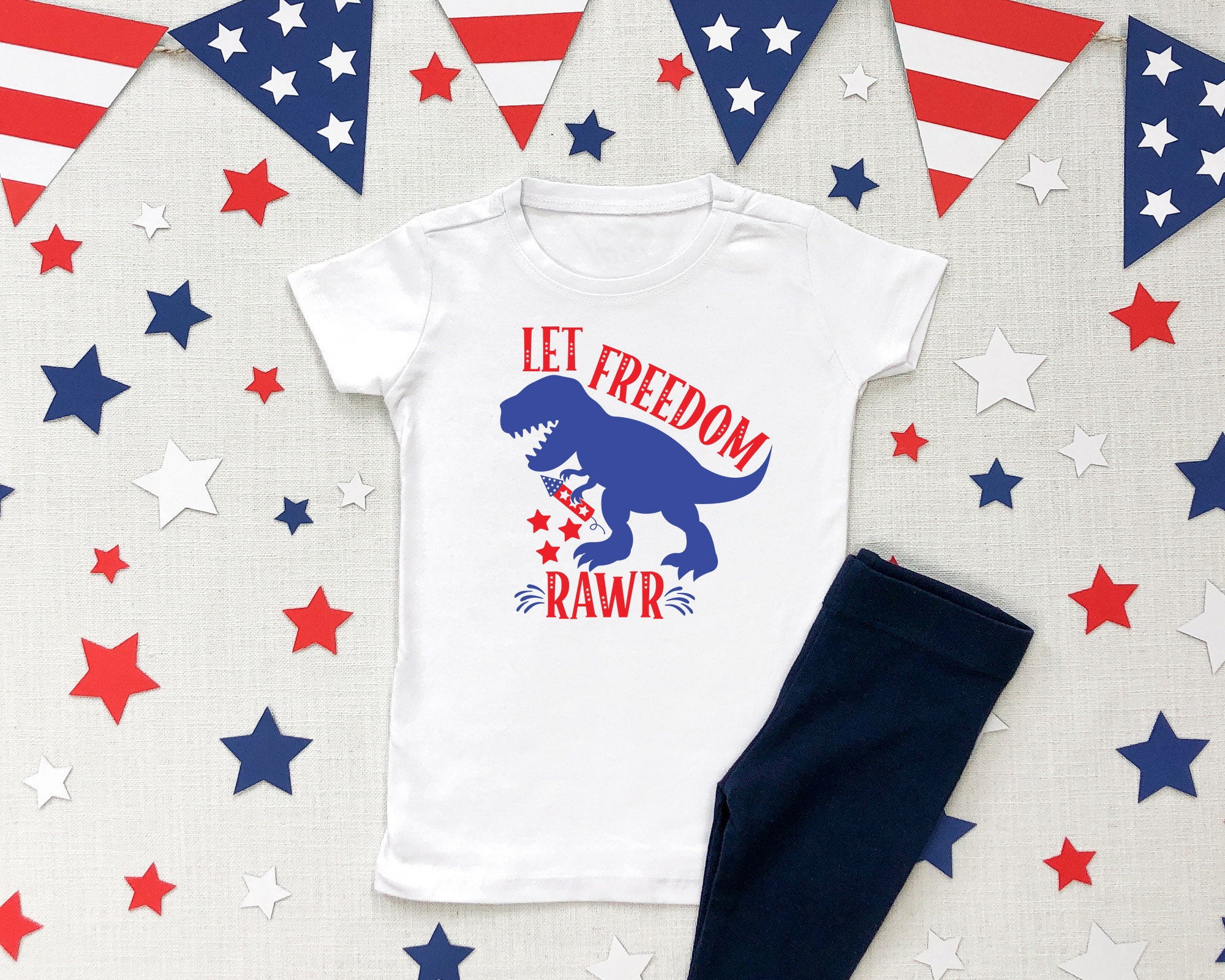 4th of July Dinosaur Svg Patriotic Dinosaur Svg Red White - Etsy