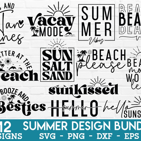 Summer SVG Bundle - Summer PNG, Summer Shirt SVG, Summer Vibes svg, Beach svg, Beach Shirt svg, Vacay Mode svg, Summer Vacation svg