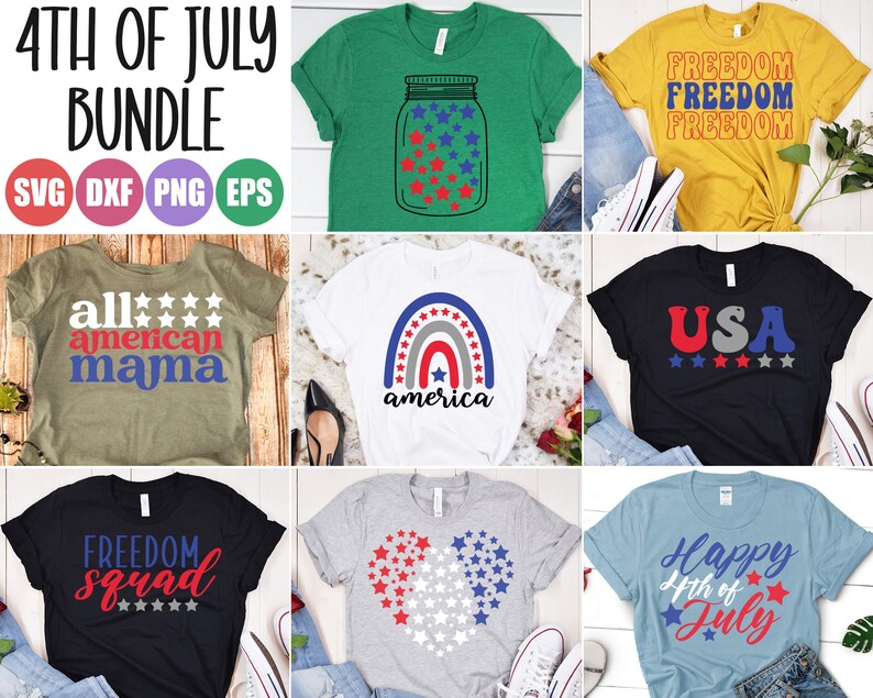 4th of July SVG Bundle Happy 4th July Svg 4th of July Shirt - Etsy