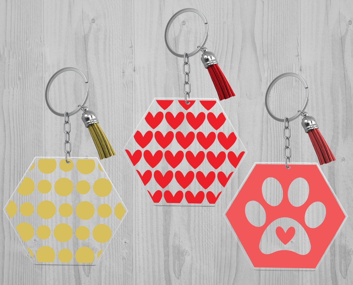 Download Keychain SVG Hexagon Pattern SVG Keychain Patterns SVG | Etsy
