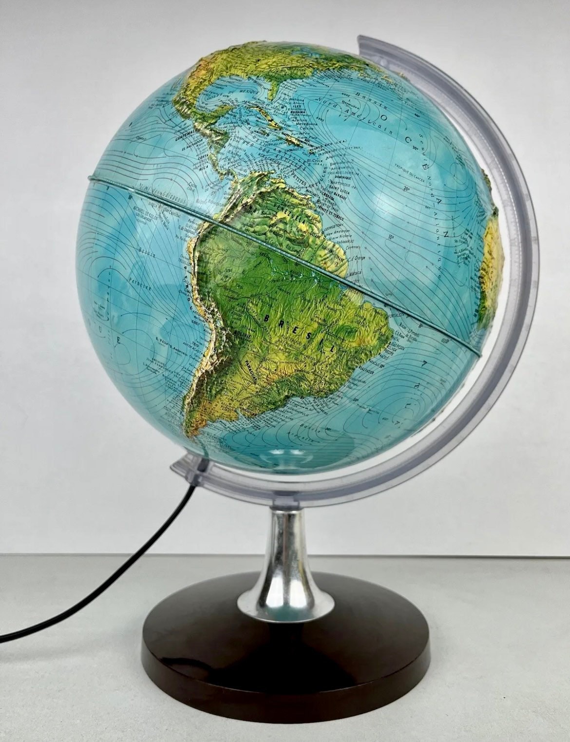 Globe terrestre lumineux années 50/60 – ChezJames