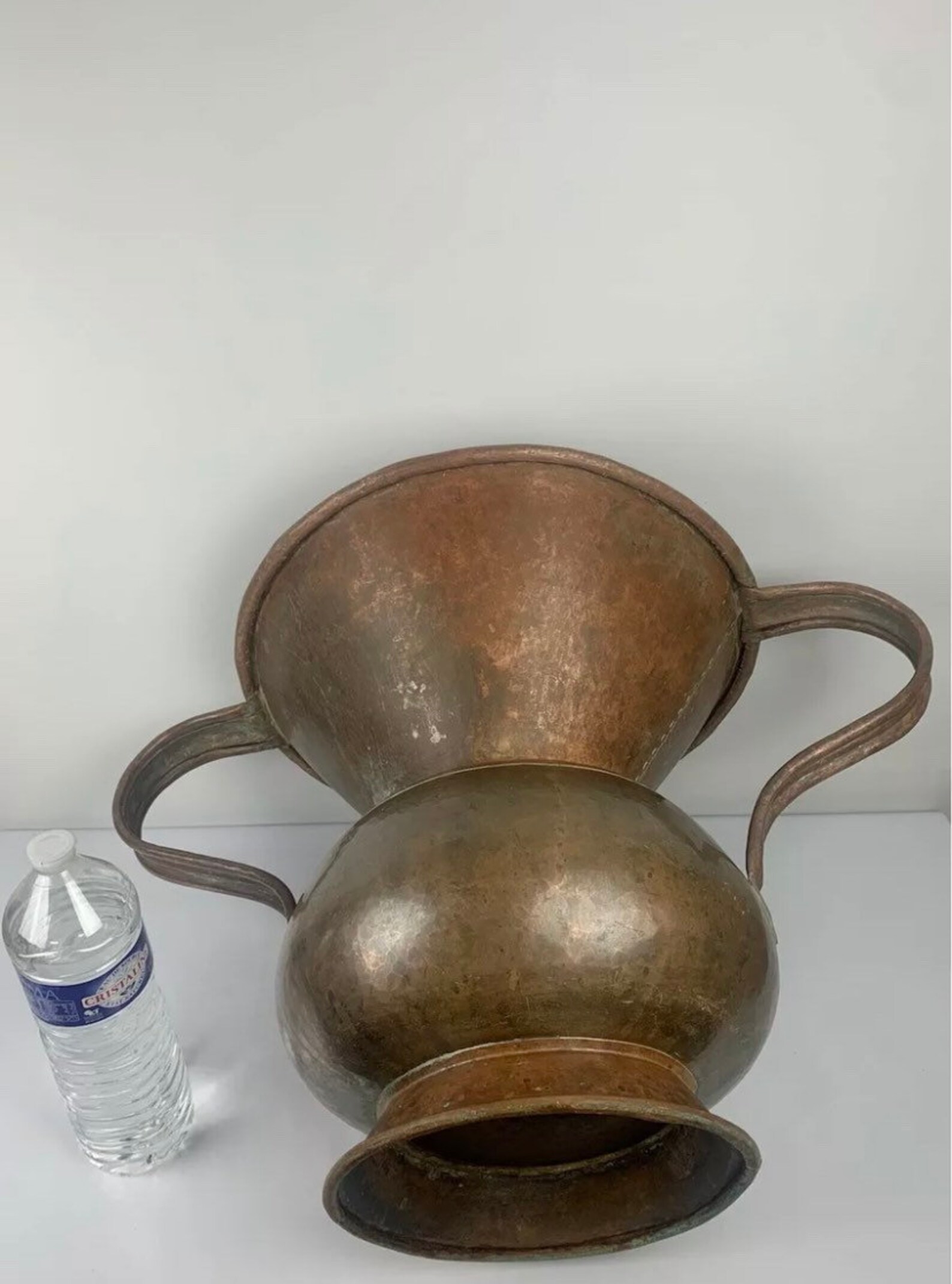 LOT BROCANTE OBJETS anciens Assiettes En Cuivre Miroir Chaudron Arrosoir EUR 10,00 - FR