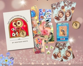 Inner Compass Oracle Deck: Vintage Mixed Media Collage Art (PDF Guide Available)