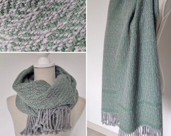 Beautiful handwoven shawl/shawl, wool with alpaca, soft and warm