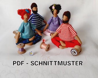 Muñecas de yoga - Patrón de costura e instrucciones en PDF