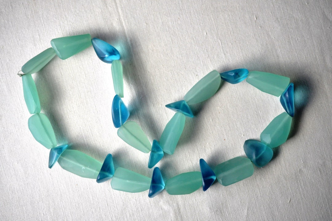 Prystal Prystal Possible Bakelite Bead Necklace. Irregular, Hand Faceted ...
