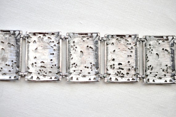 Wide aluminium, Oriental panel bracelet.  Alterna… - image 6