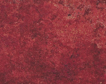 Remnant 13-inch, Northcott Stonehenge Mountain Vista, Cotton Quilt Fabric, Medium Red Marble 23246-24