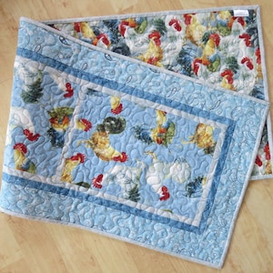 Quilted Table Runner, 14.75x43.5-inch, Early to Rise Gray #2188