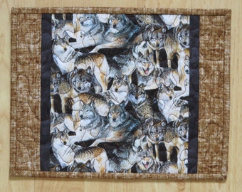 Tapete para taza/tapete acolchado, 8,5 x 11 pulgadas, Wolves Resting Point n.° 2144