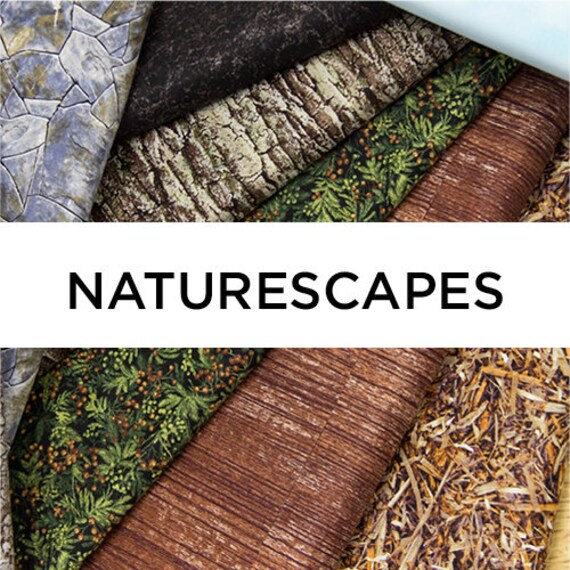 NATURESCAPES rust brown barn wood siding planks-by the yard Northcott 21399-35 cotton quilt fabric landscape