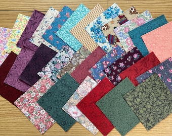 Assorted Vintage VIP Charm Pack 64 Precuts 5x5-inch Cotton Quilt Fabric