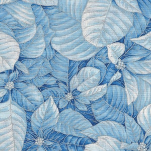 Robert Kaufman Holiday Florish, Cotton Quilt Fabric by the Yard, Snow Flower Blue 21597-4