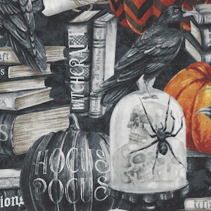 Northcott Spellbound, Cotton Quilt Fabric by the Yard, Black Feature 28136-99