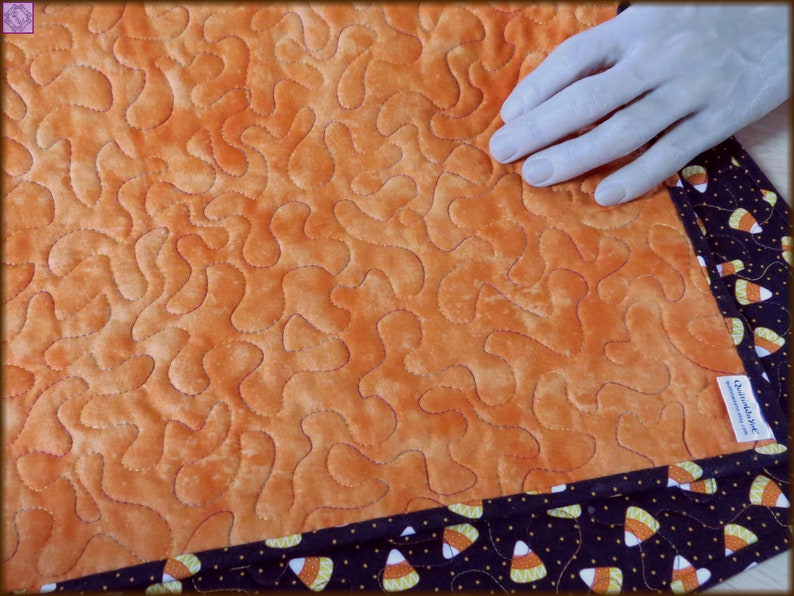 Quilted Table Runner, 14x30-inch, Halloween Centerpiece, Candy Corn ...