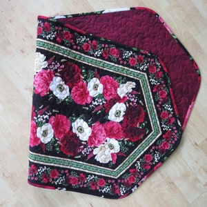 Quilted Table Runner, 19x41.5-inch, Carina Floral #2185