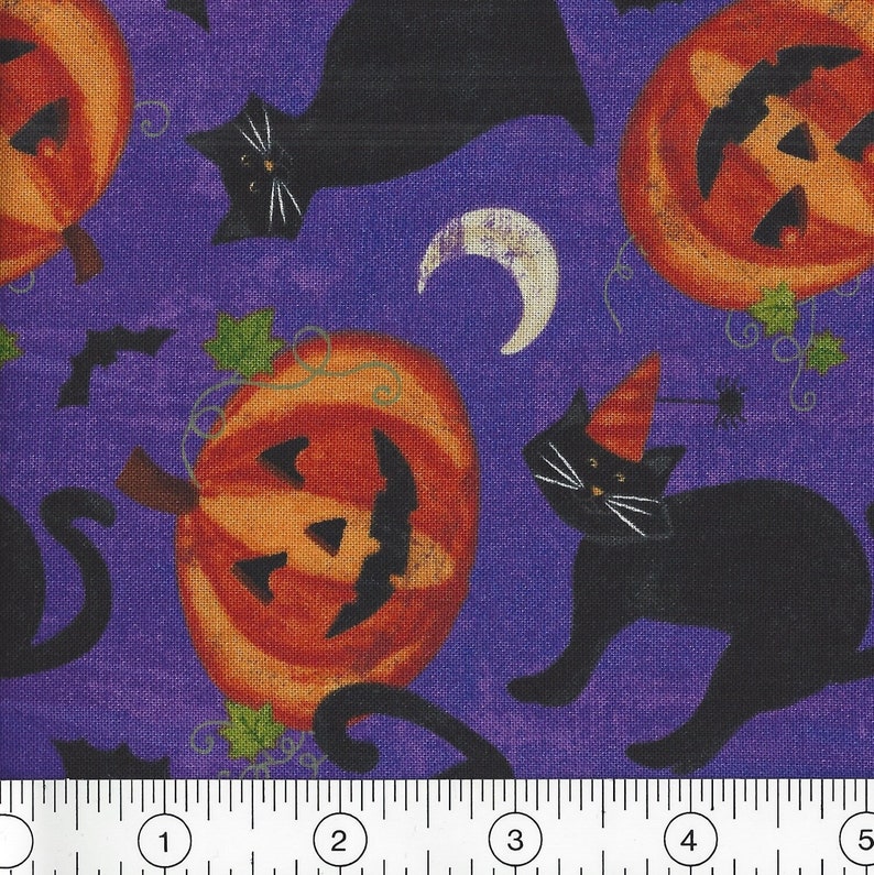 Northcott Festive Felines Cotton Quilt Fabric by the Yard - Etsy